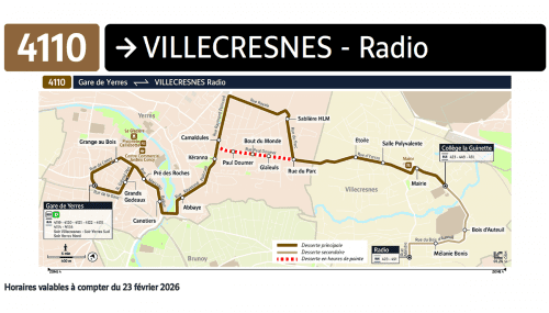 Carte de la ligne 4110