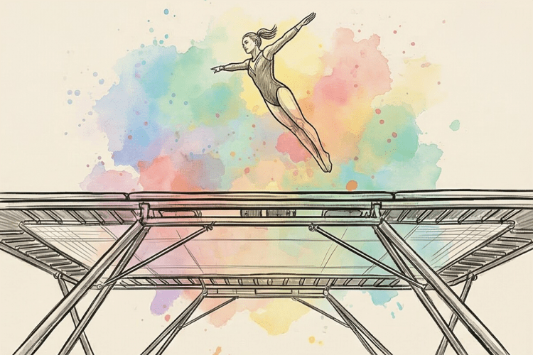 Compétition de trampoline